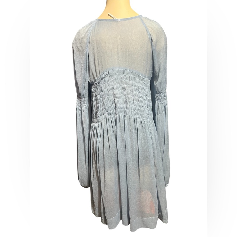 Free People Light Blue Mini Dress with Intimately by Free People Mini Slip - Picture 10 of 16